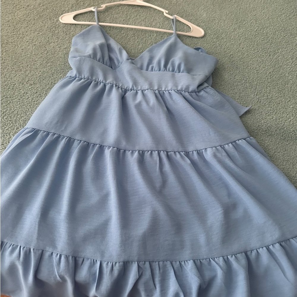 altered state blue dress ties in back